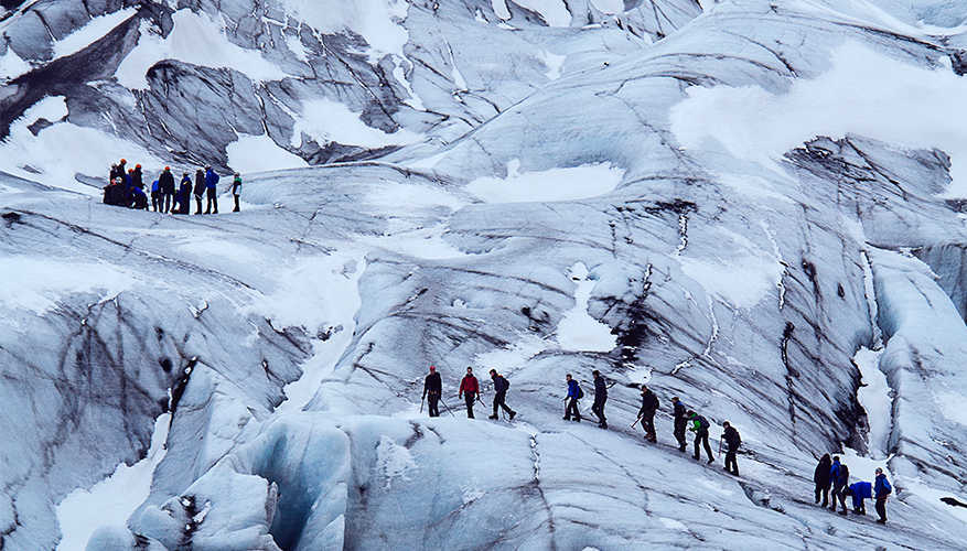 hiking glacier